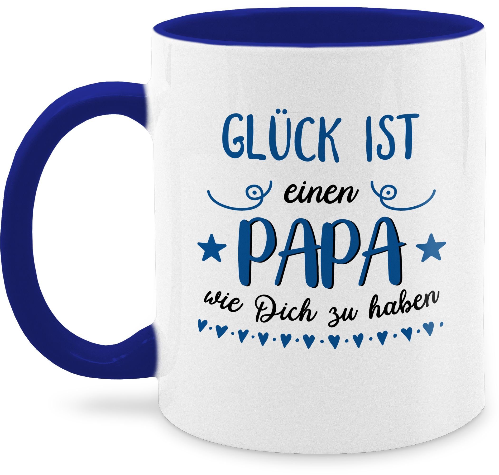Shirtracer Tasse »Glück ist einen Papa wie dich zu haben Dunkelblau